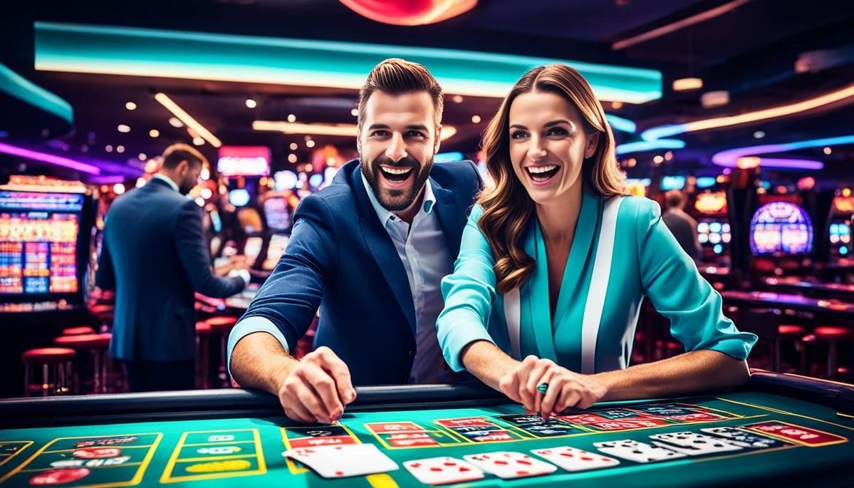 Antarmuka aplikasi mobile ramebola menampilkan menu permainan slot dan sportsbook